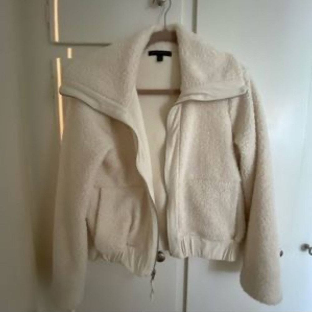 BANANA REPUBLIC OUTLET | White Zip-up Bomber Jacket Size XS - Picture 2 of 6